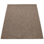 Solid Outdoor Rug for Patio or Balcony weatherproof in Mottled Brown RugYourHome