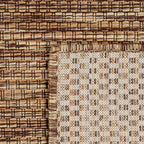 Solid Outdoor Rug for Patio or Balcony weatherproof in Mottled Brown Beige RugYourHome
