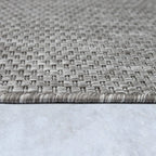 Solid Outdoor Rug for Patio or Balcony weatherproof in Mottled Grey RugYourHome