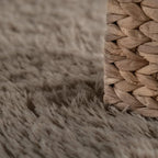 Solid Shag Rug Silky Soft & Fluffy In Light-Brown RugYourHome