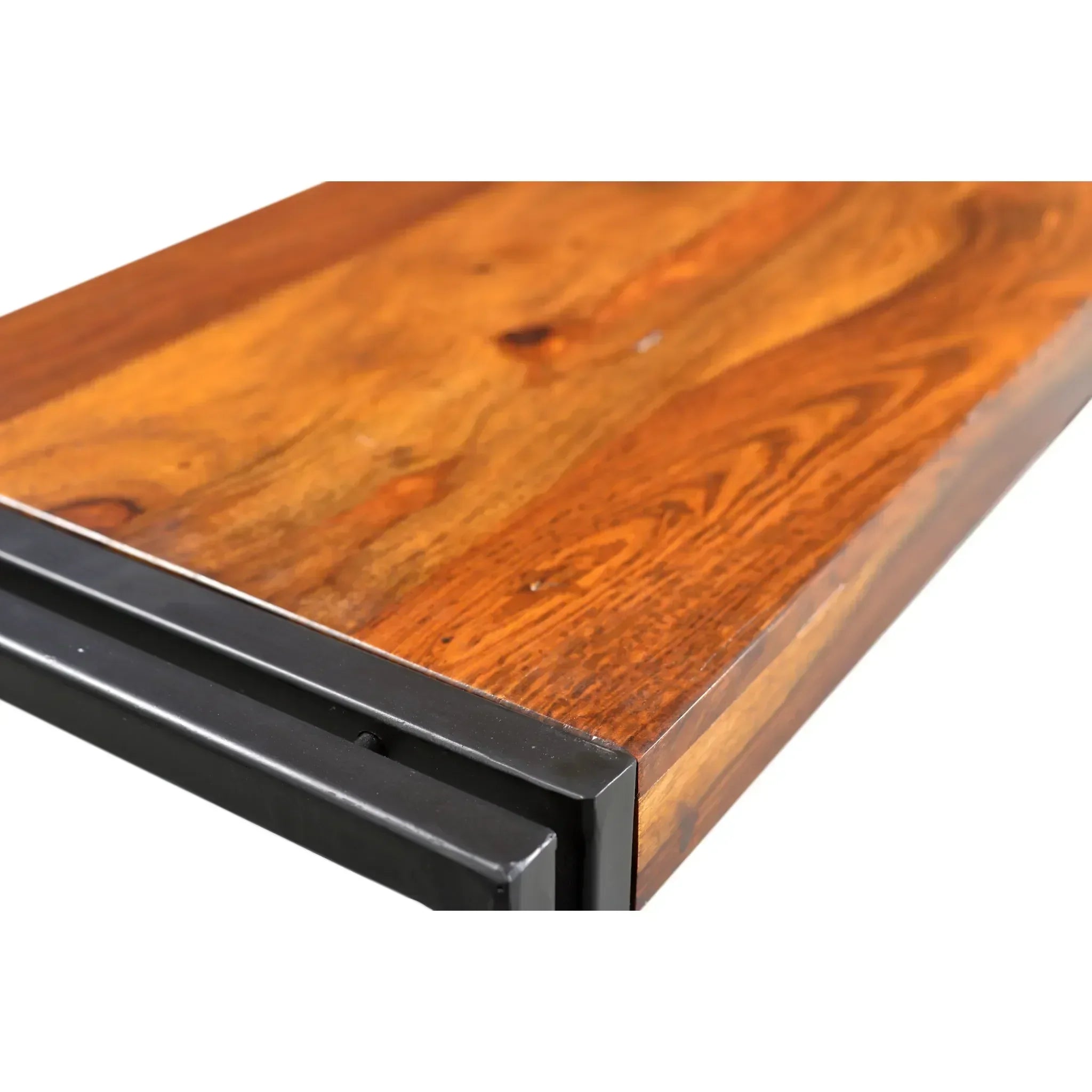 Solid Sheesham Bench with Metal legs