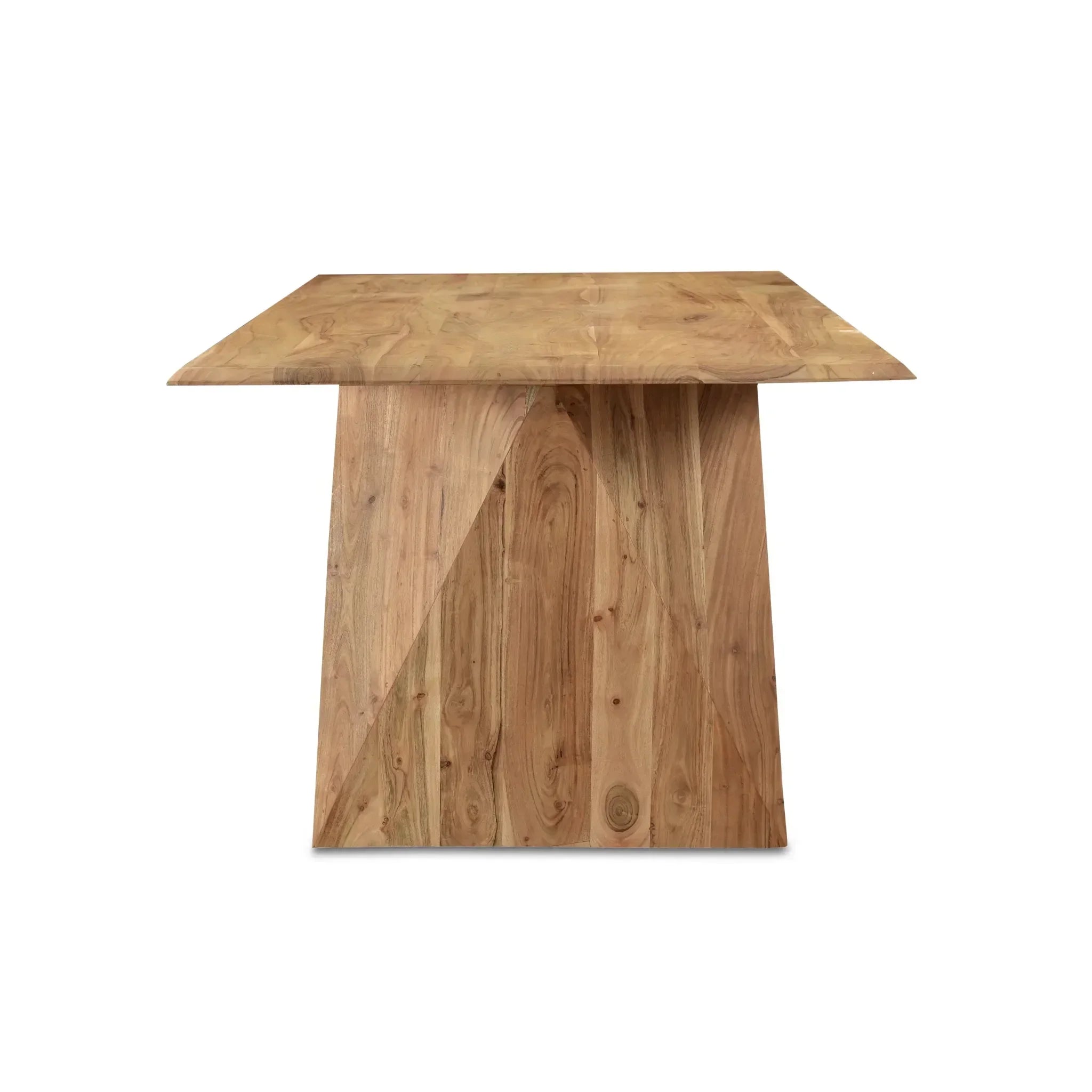 Solid Wood Angled Leg Dining Table - 80 Inch