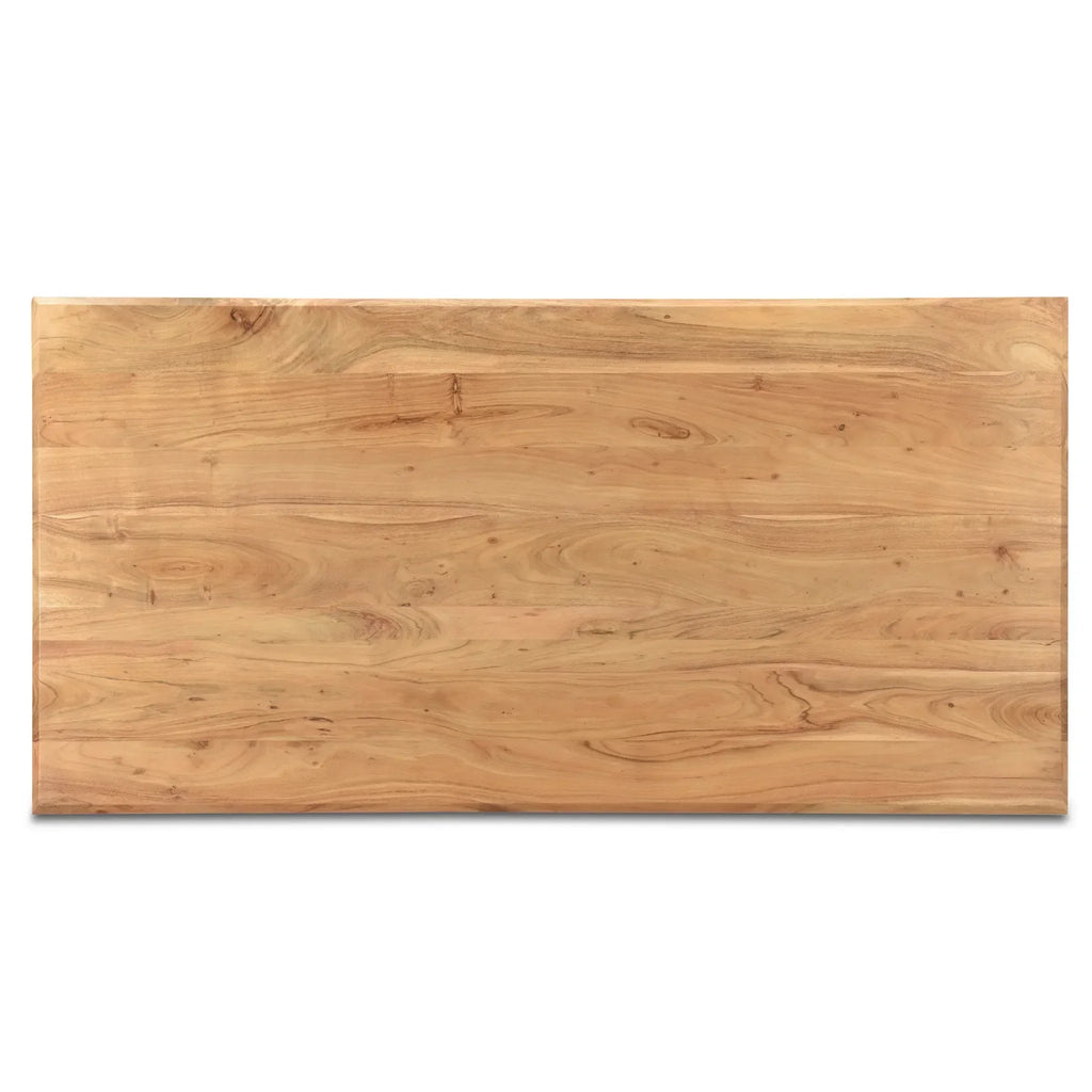 Solid Wood Angled Leg Dining Table - 80 Inch