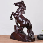Solid Wood Horse Statue - House Of Avana
