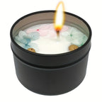 Soy Wax Candle in Black Metal Jar Long Burning, product packaging - House Of Avana [[SKU:HOA-CAN-048]]