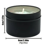 Soy Wax Candle in Black Metal Jar Long Burning, detail shot - House Of Avana [[SKU:HOA-CAN-048]]