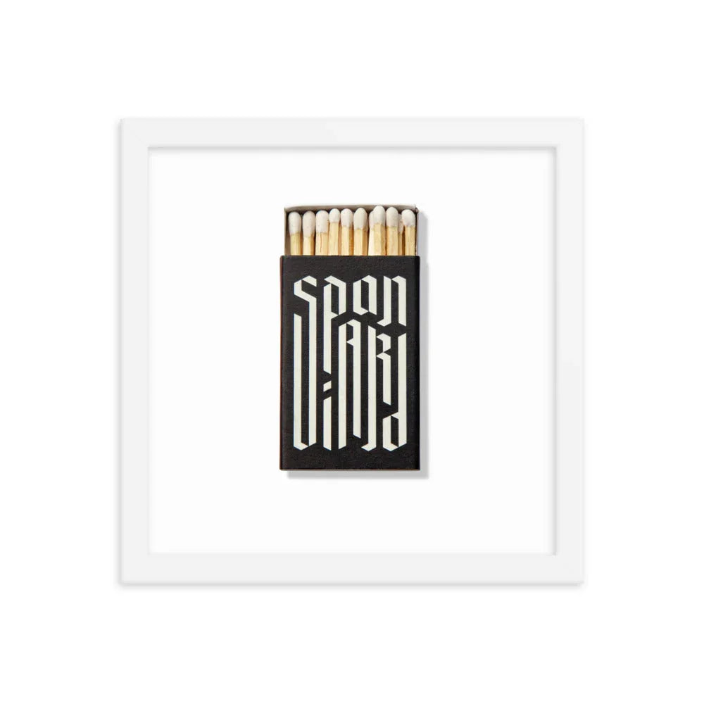 Spaniard Matchbox Framed Print