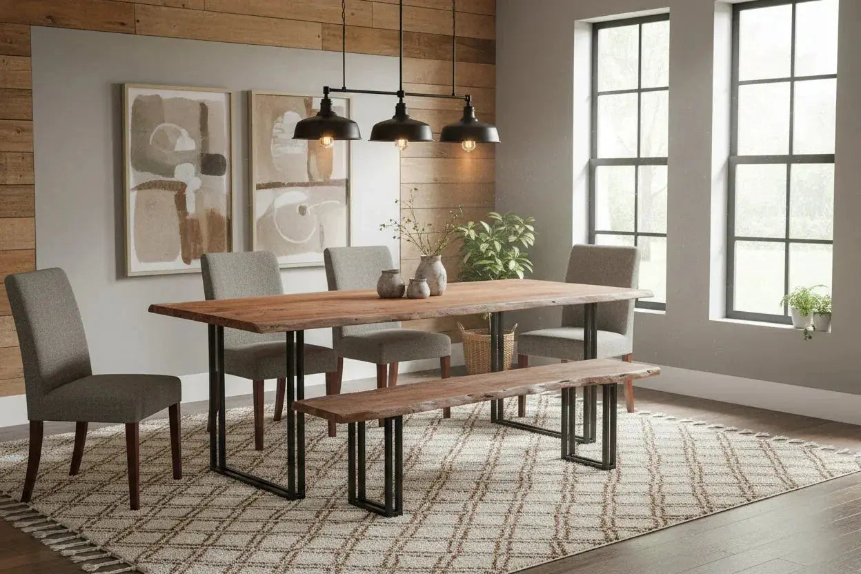 Sparrow Solid Wood Dining Bench - Brown