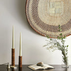 Spiral Pine Modern Wood Candle Candlestick Holder Kanju Interiors
