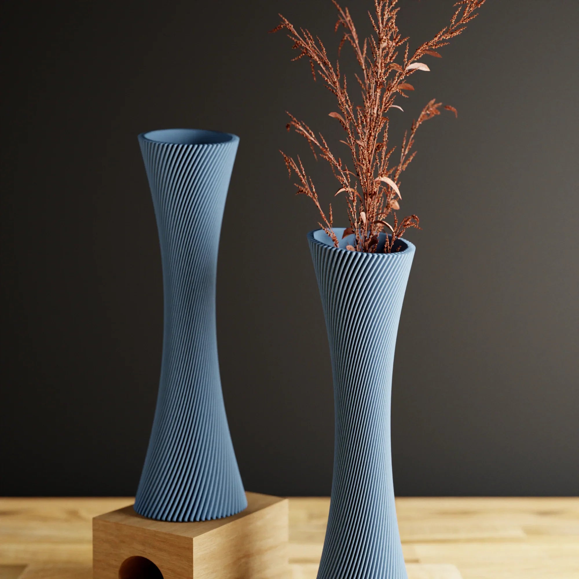 SPIRAL ROSE Vase Modernized Pottery