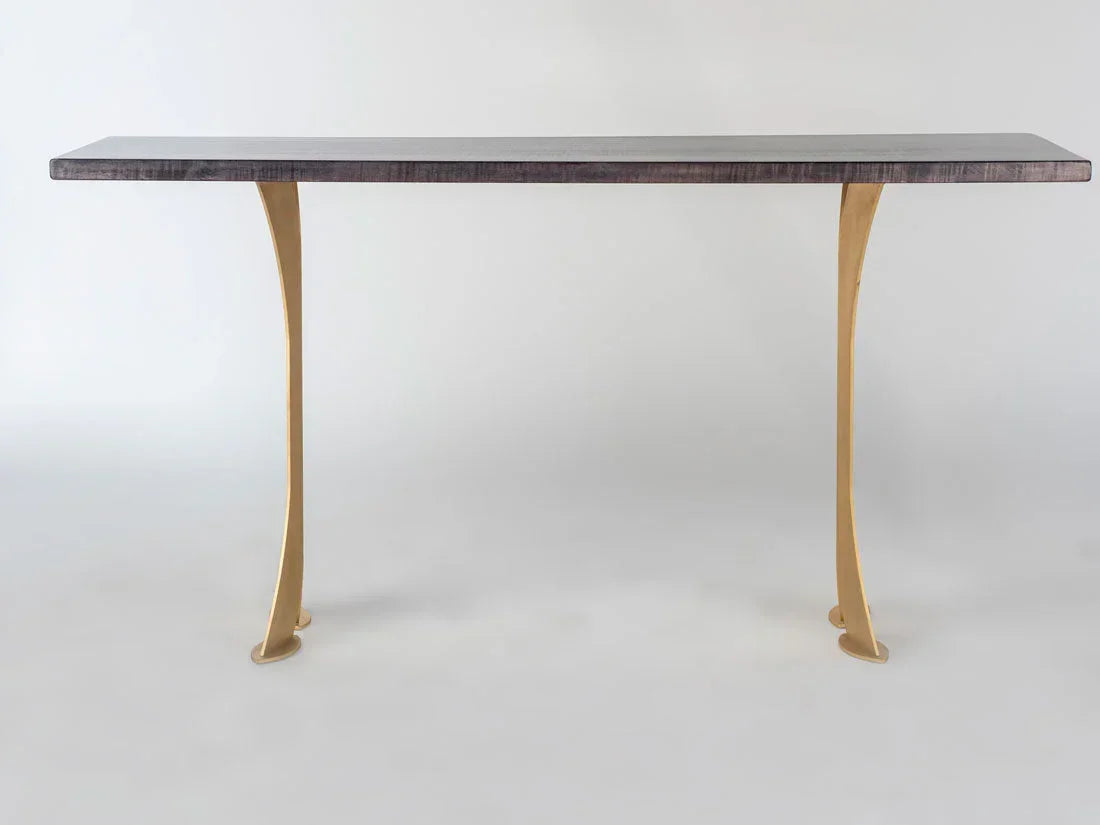 Split Leg Sofa Table (Black with gold legs) Enrico Bartolini