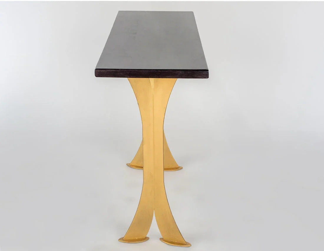Split Leg Sofa Table (Black with gold legs) Enrico Bartolini