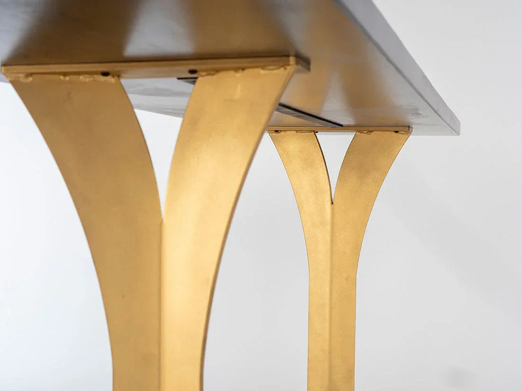 Split Leg Sofa Table (Black with gold legs) Enrico Bartolini