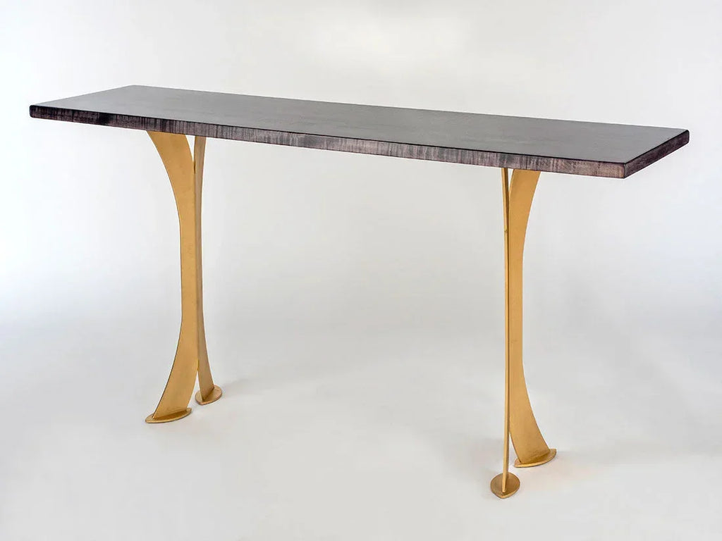 Split Leg Sofa Table (Black with gold legs) Enrico Bartolini