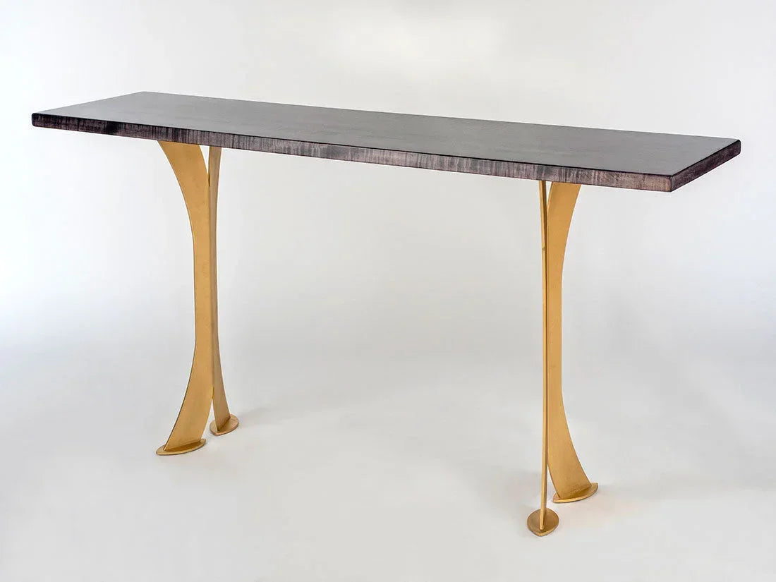 Split Leg Sofa Table (Black with gold legs) Enrico Bartolini