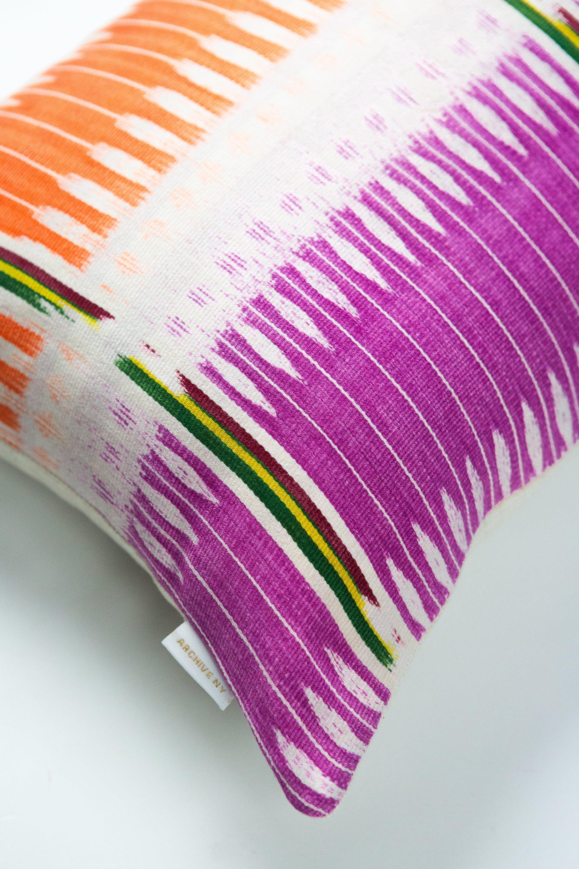 Archive New York Vintage Ikat Jaspe Dyed Pillow - 12" x 20" Archive New York