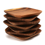 Square Acacia Snack Plates Set for Tableware House Of Avana