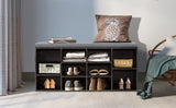 Shoe Storage Bench, Entryway Bench with Storage, 3-Tier Shoe Rack Bench 10 Cubbies Adjustable Shelves Shoe Organizer Shelf for Hallway Front Door Living Room Bedroom House Of Avana