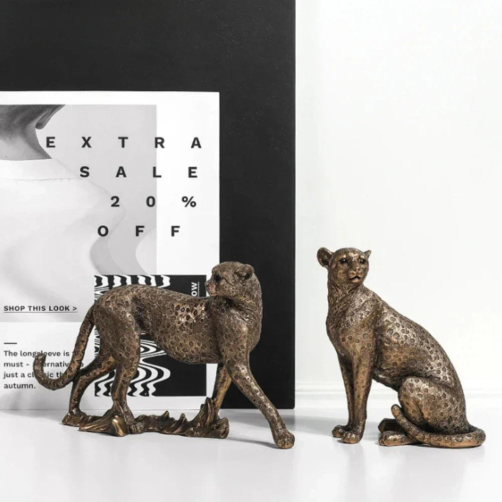 Vintage Cheetah Figurine for Home Decor - House Of Avana