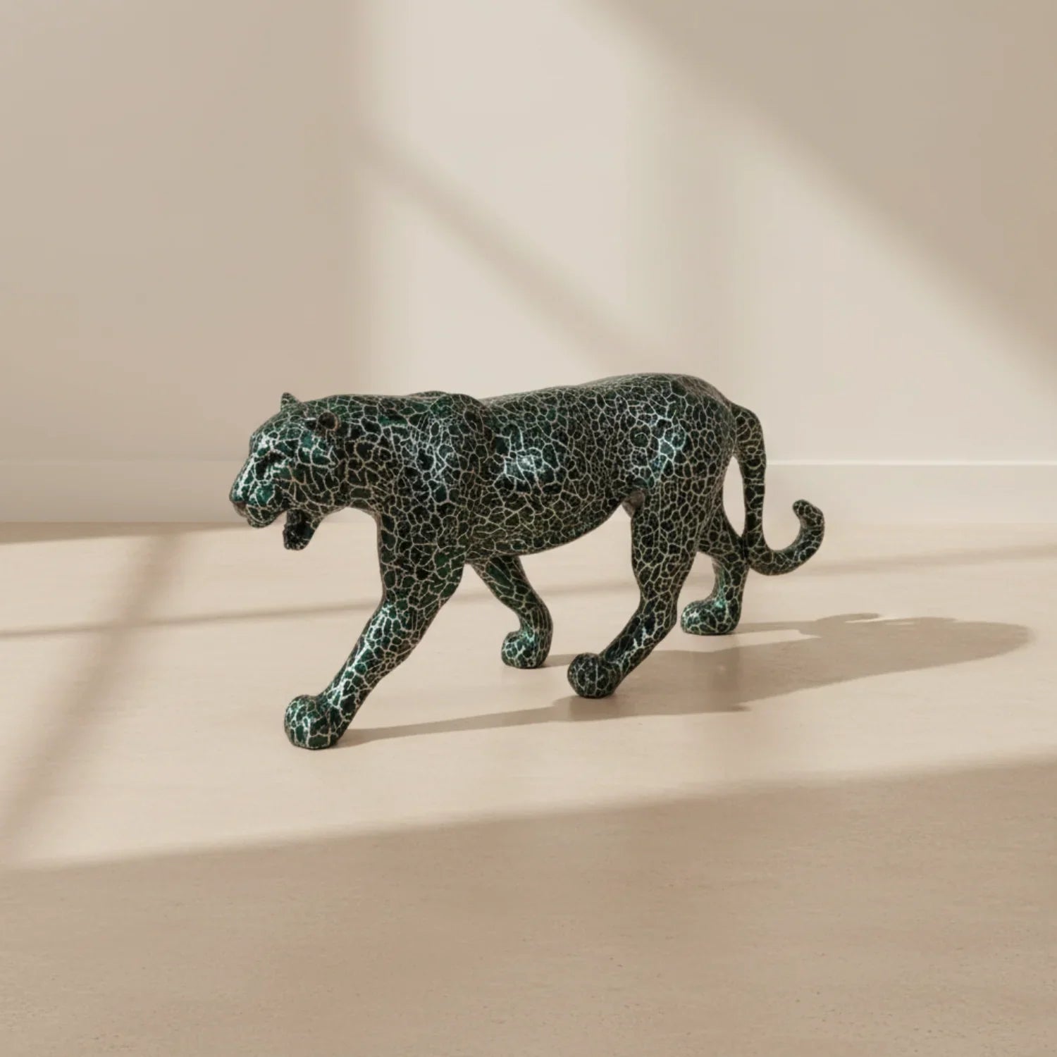Statue - Geometric Leopard Gold
