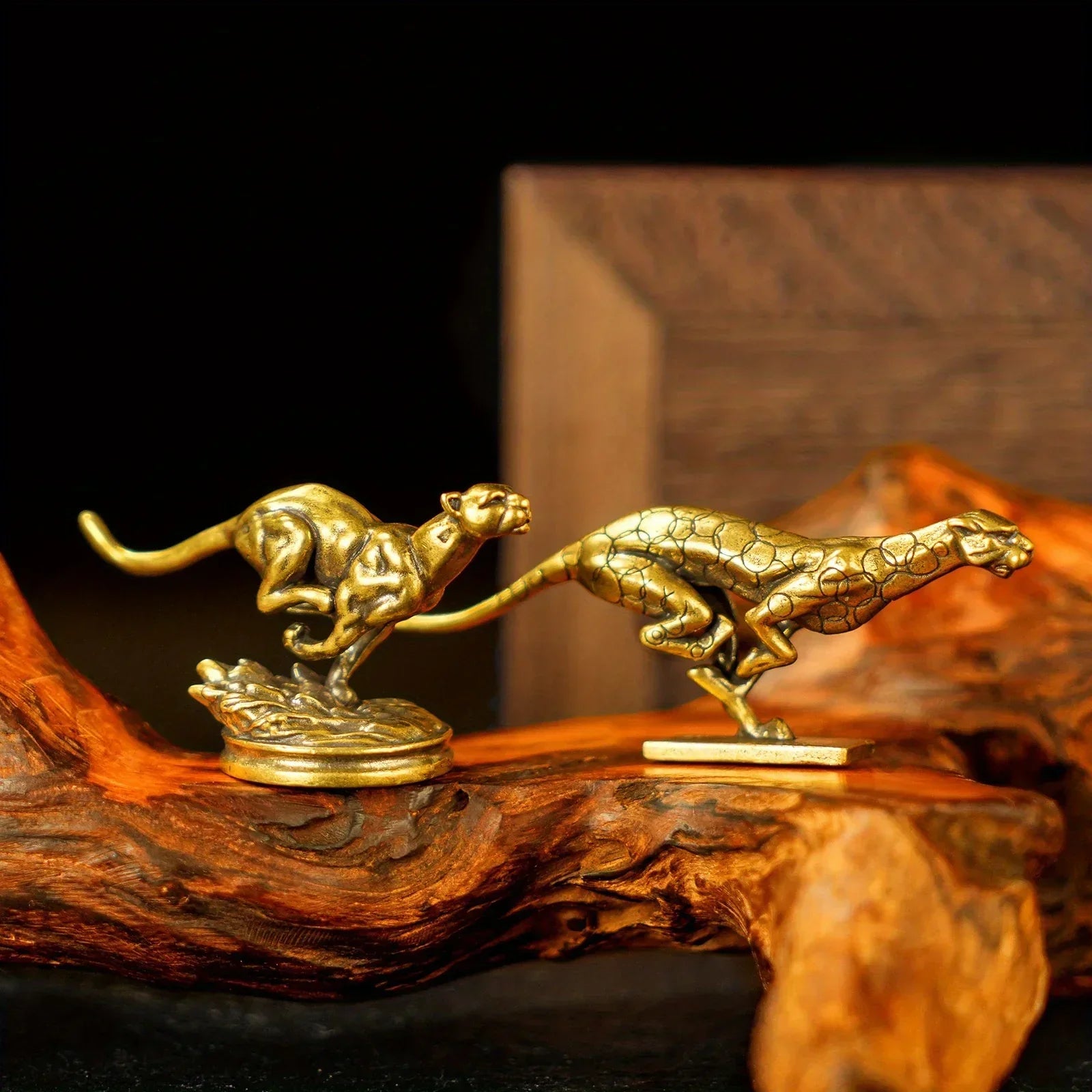 Statue - Vintage Brass Cheetah Figurine