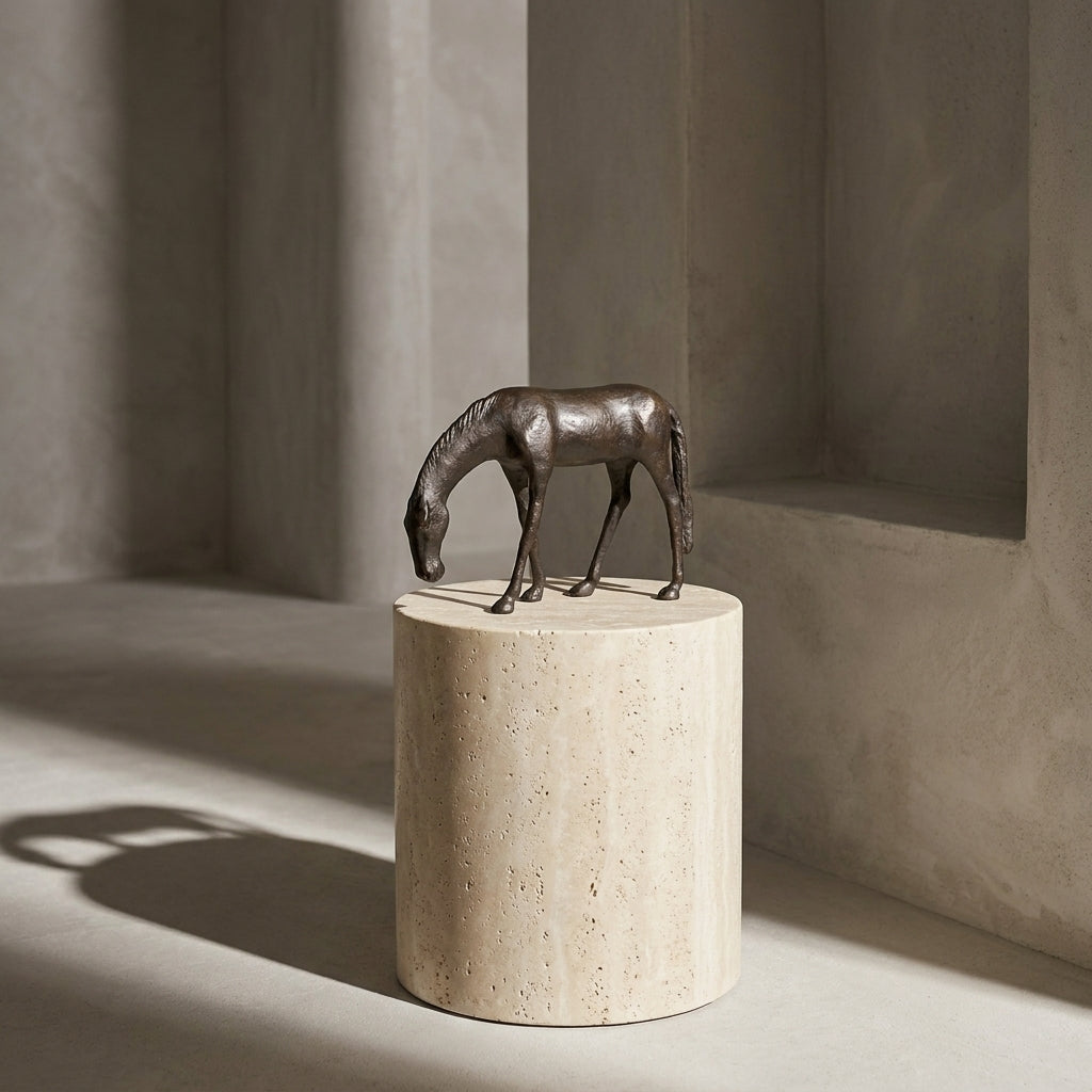 Modern Minimalist Black Horse Sculpture Decorative Figurine