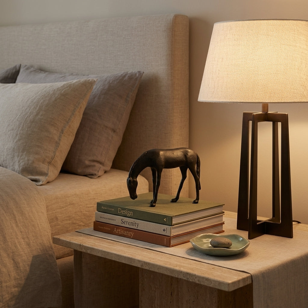 Modern Minimalist Black Horse Sculpture Decorative Figurine