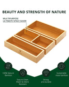 Storage Box Set of 3, Natural Royal Craft Wood