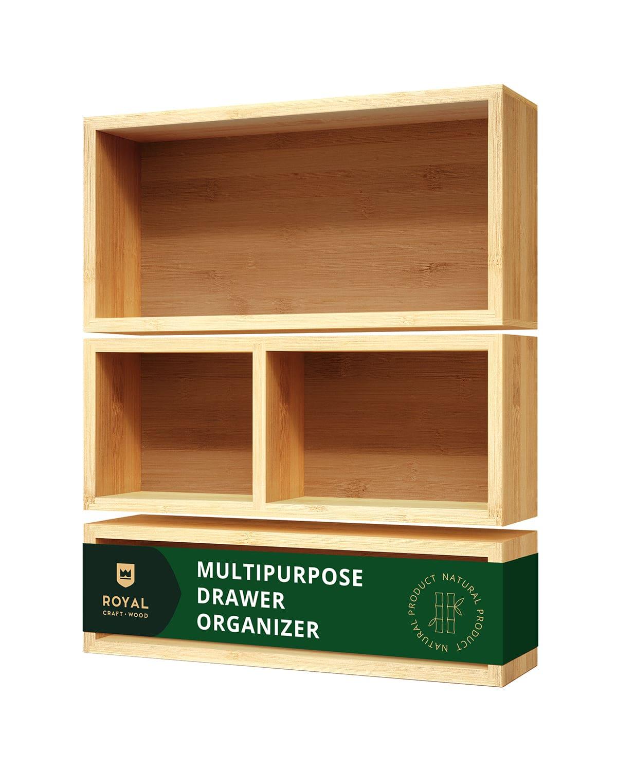 Storage Box Set of 3, Natural Royal Craft Wood