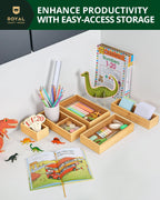 Storage Box Set of 5, Natural Royal Craft Wood
