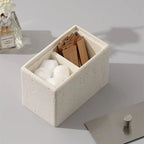 Resin Bathroom Containers with Lids Bathroom Organizer Storage Swabs Can Dental floss Can q-tip Storage Toothpick Holder Bathroom Canister Vanity Storage Jars Organizer for Swabs,Bath Salts Makeup Sponges Bath salt tank, Cani House Of Avana
