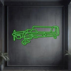 Stuka Ju-87 Metal Neon Aircraft Wall Art - Ncn0064, side view - House Of Avana