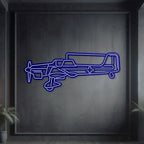 Stuka Ju-87 Metal Neon Aircraft Wall Art - Ncn0064, detail shot - House Of Avana