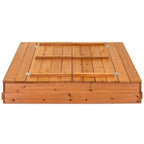 Sturdy Brown Cedar Kids Complete Seated Bench Sandbox