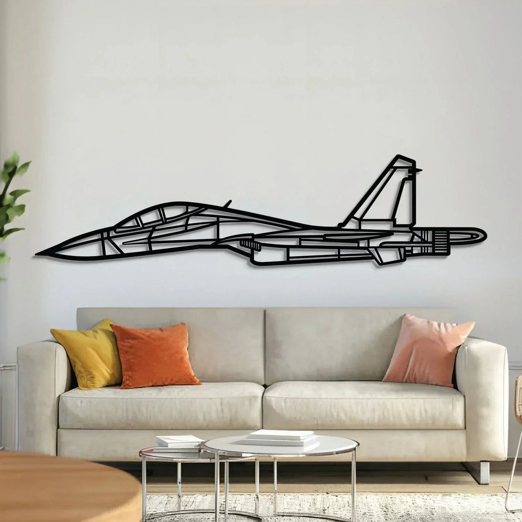 Su-30sm Metal Aircraft Wall Art - Ncp0599, front view - House Of Avana