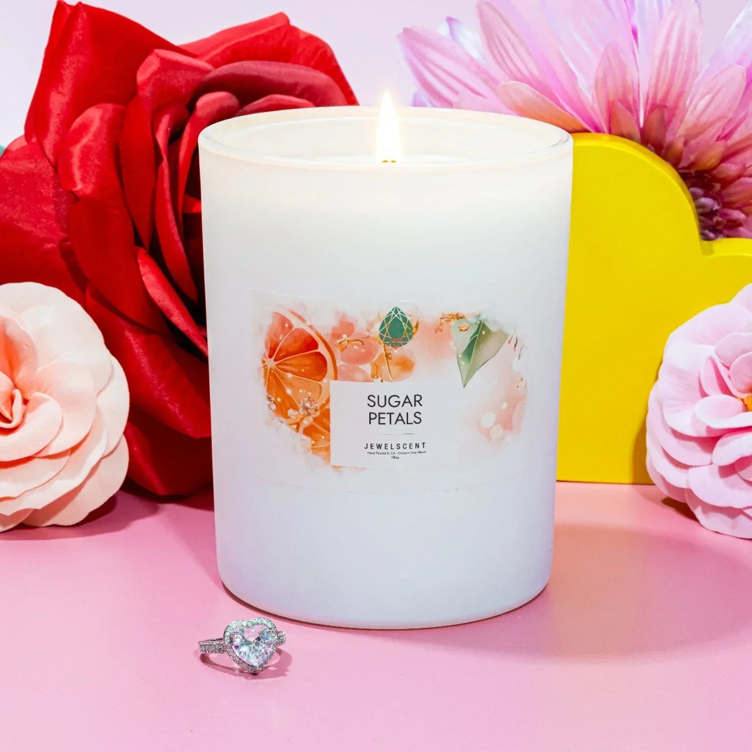 Sugar Petals 18oz Home Jewelry Candle JewelScent