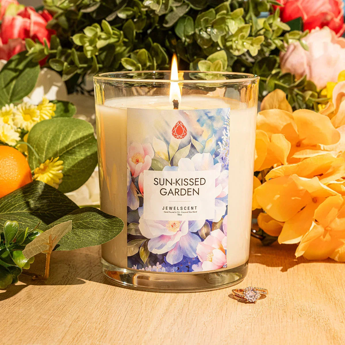 Sun-Kissed Garden 18oz Home Jewelry Candle JewelScent