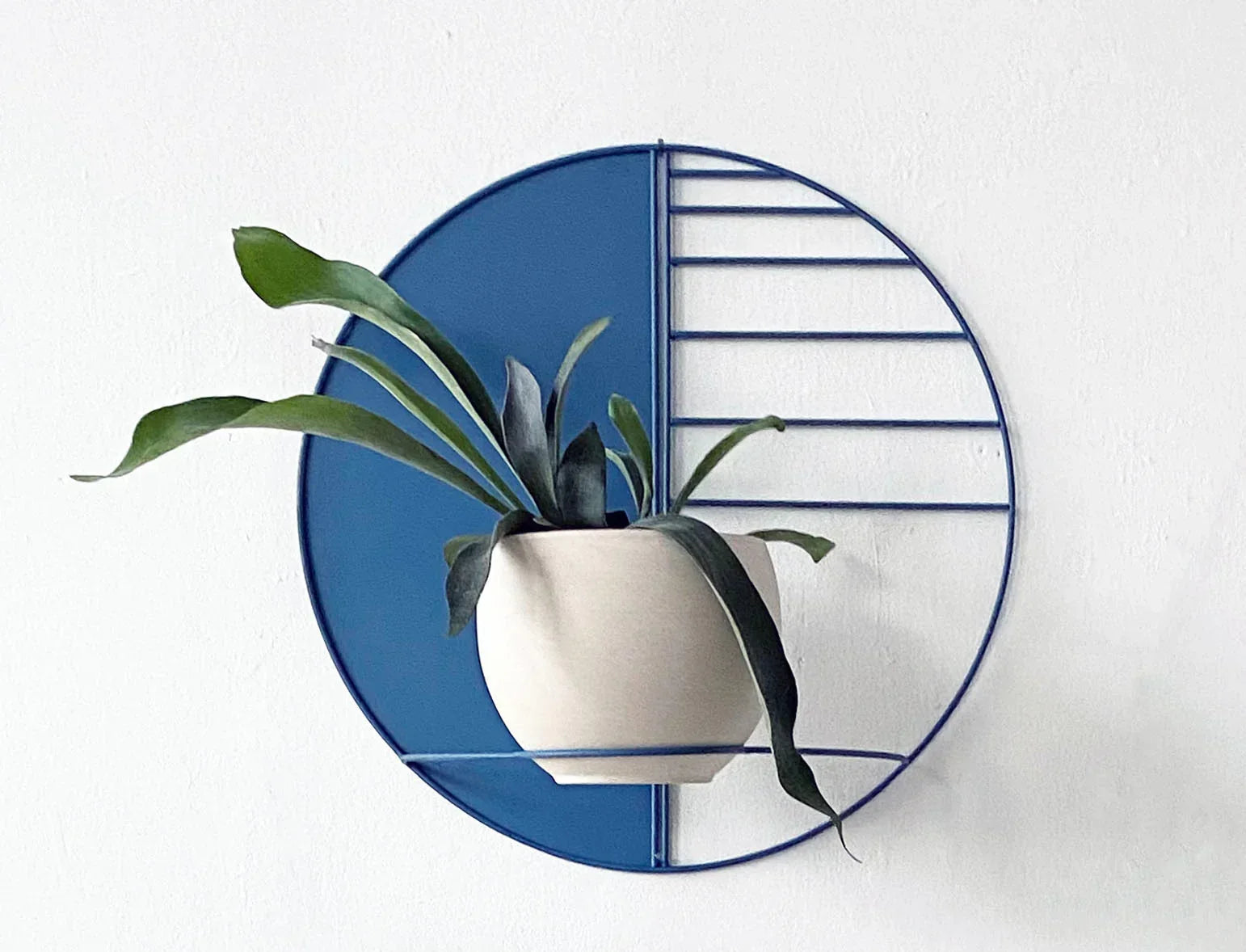 Ceramic Wall Planter Sunset Circle Design Inch Diameter, front view - House Of Avana