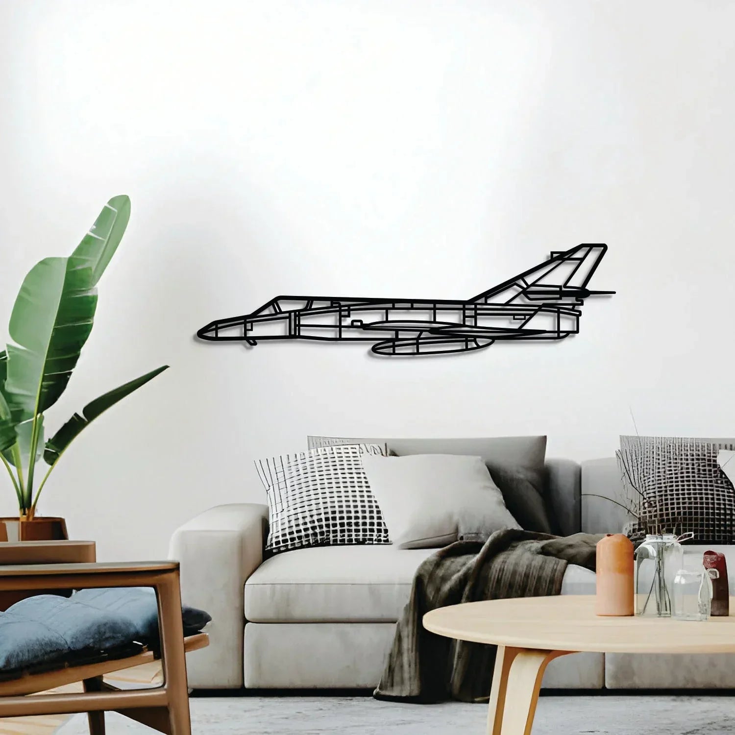 Super-étendard Modernisé Metal Aircraft Wall Art - Ncp0600, back view - House Of Avana
