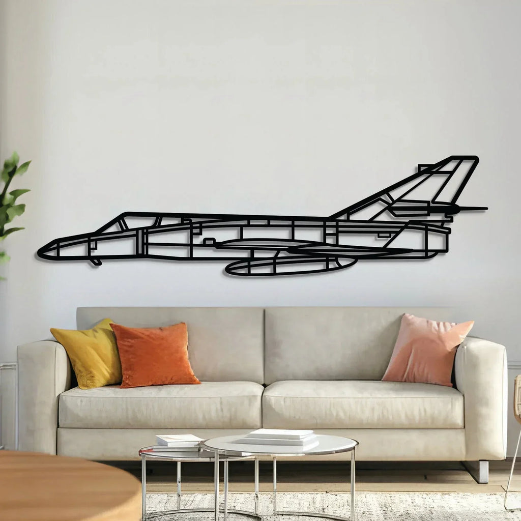 Super-étendard Modernisé Metal Aircraft Wall Art - Ncp0600, front view - House Of Avana