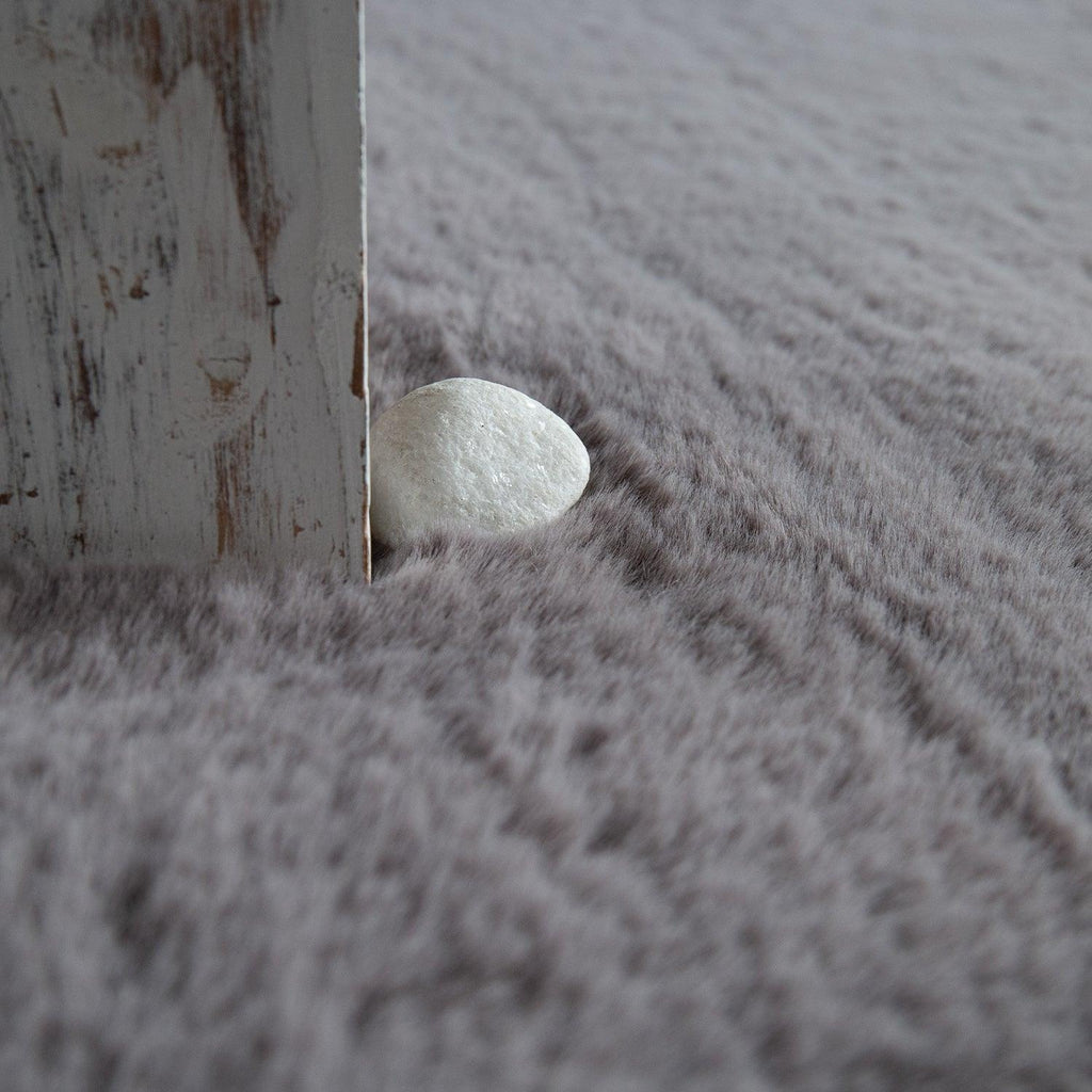 Super Soft Area Rug Fluffy High Pile Cosy Luxurious Touch in Solid Anthracite RugYourHome