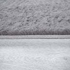 Super Soft Area Rug Fluffy High Pile Cosy Luxurious Touch in Solid Anthracite RugYourHome