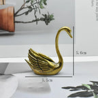 Swan Figurine - Contemporary Brass Hollow-Out