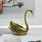 Swan Figurine - Contemporary Brass Hollow-Out