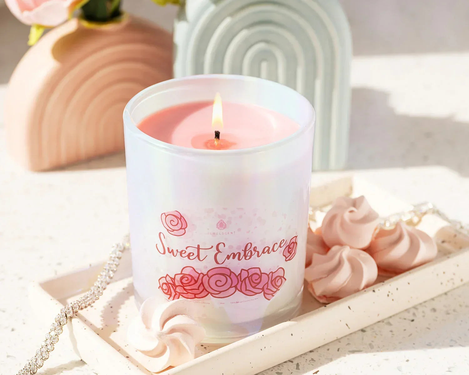 Sweet Embrace Iridescent 10oz Signature Jewelry Candle JewelScent
