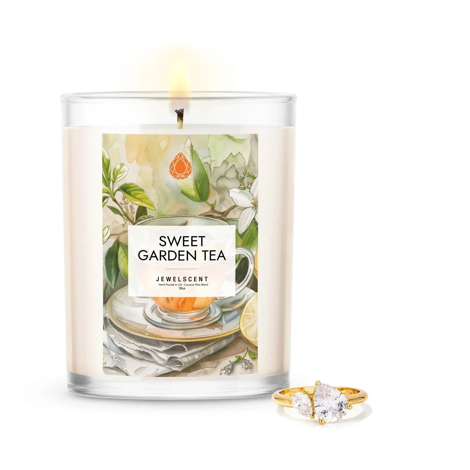 Sweet Garden Tea 18oz Home Jewelry Candle JewelScent