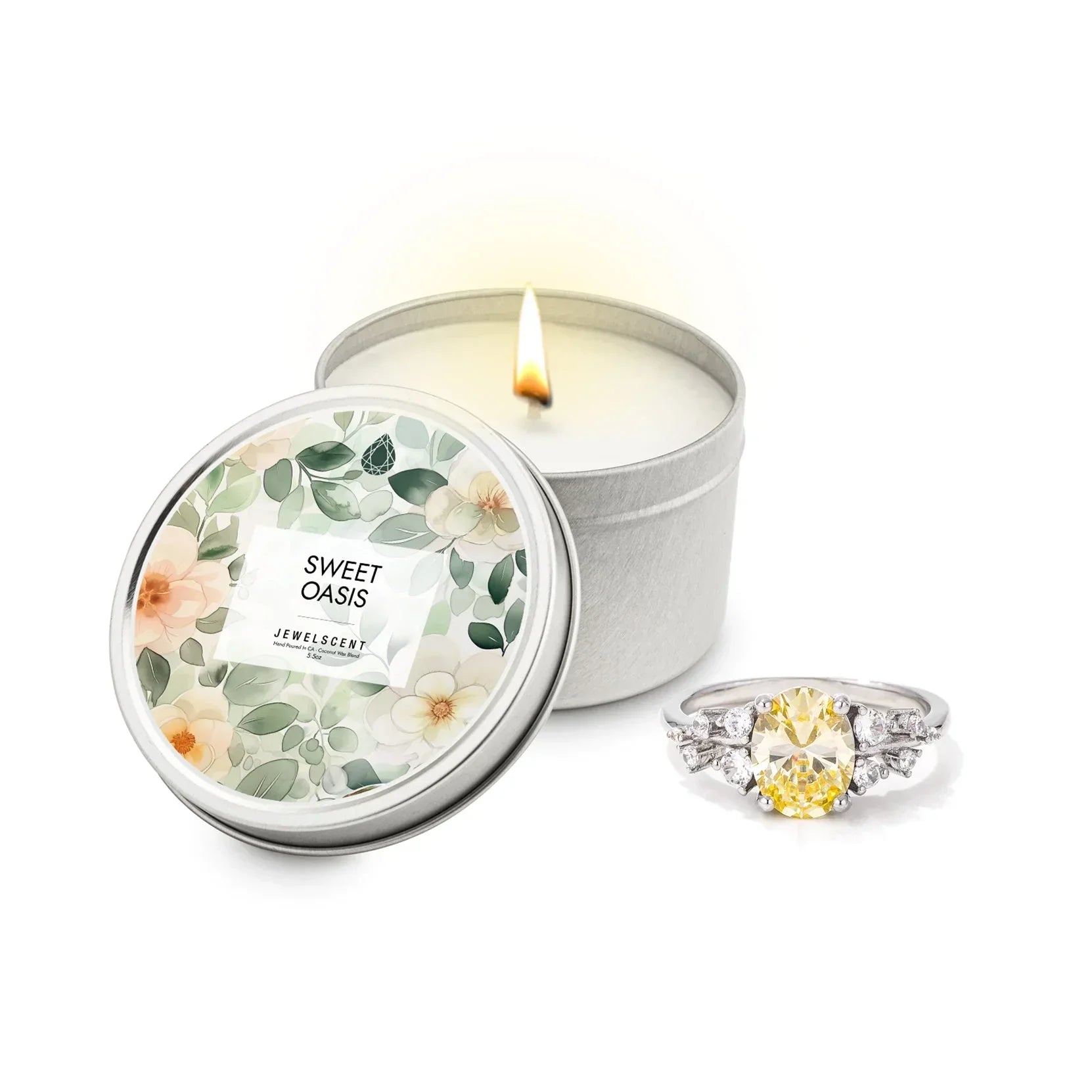 Sweet Oasis 5.5oz Tin Jewelry Candle JewelScent
