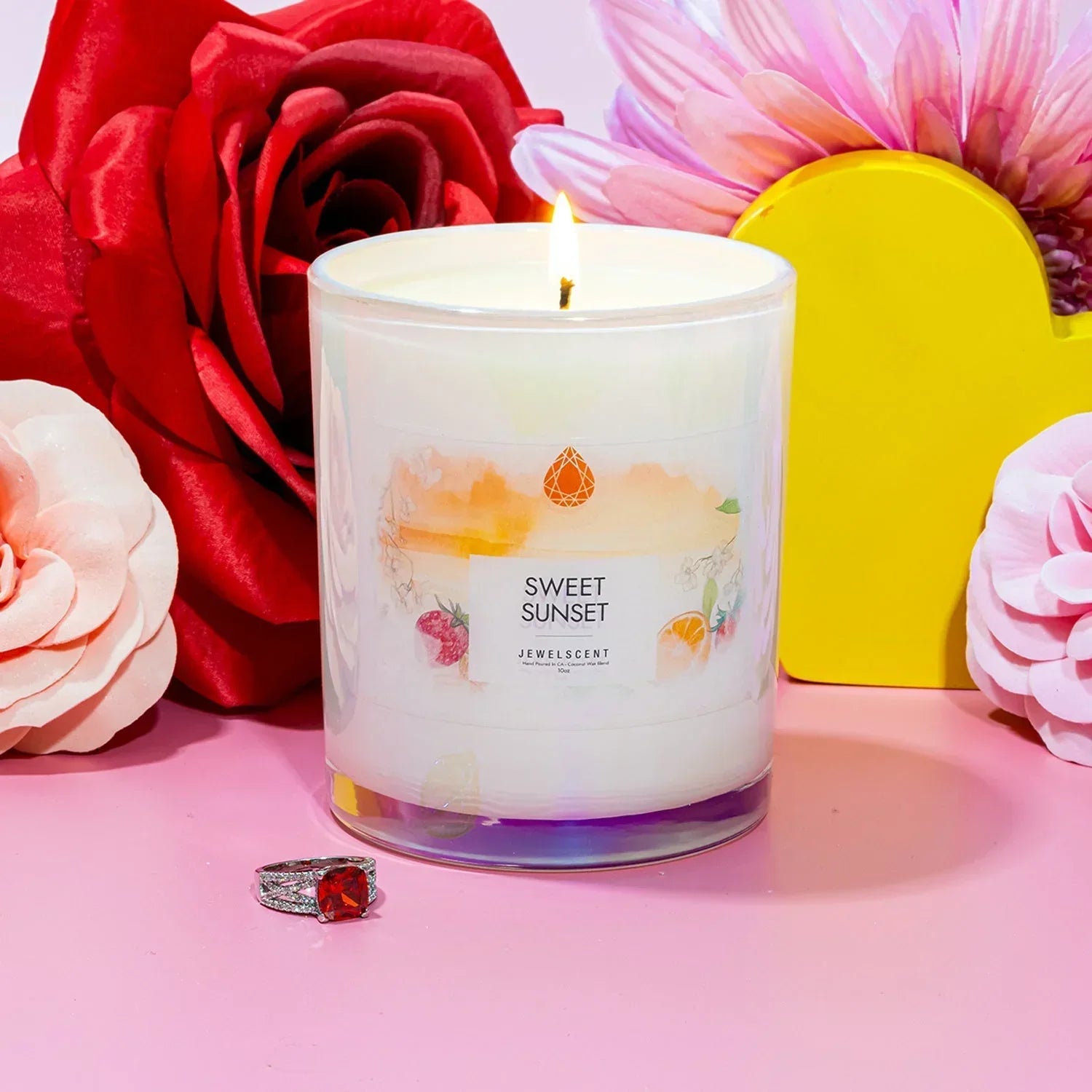 Sweet Sunset Iridescent 10oz Signature Jewelry Candle JewelScent