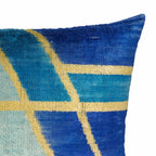Synergy Silk Velvet Ikat Throw Pillow Cover X 24, side view - House Of Avana