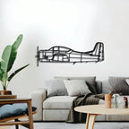 T-28 Trojan Metal Aircraft Wall Art - Ncp0602, back view - House Of Avana